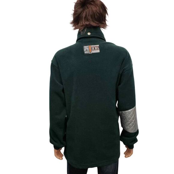 First Down Half Zip Packable Hood Pullover Fleece Hoodie Jacket Sweatshirt XXL - Picture 10 of 14